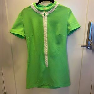 Vintage 60s green mini dress. Size small